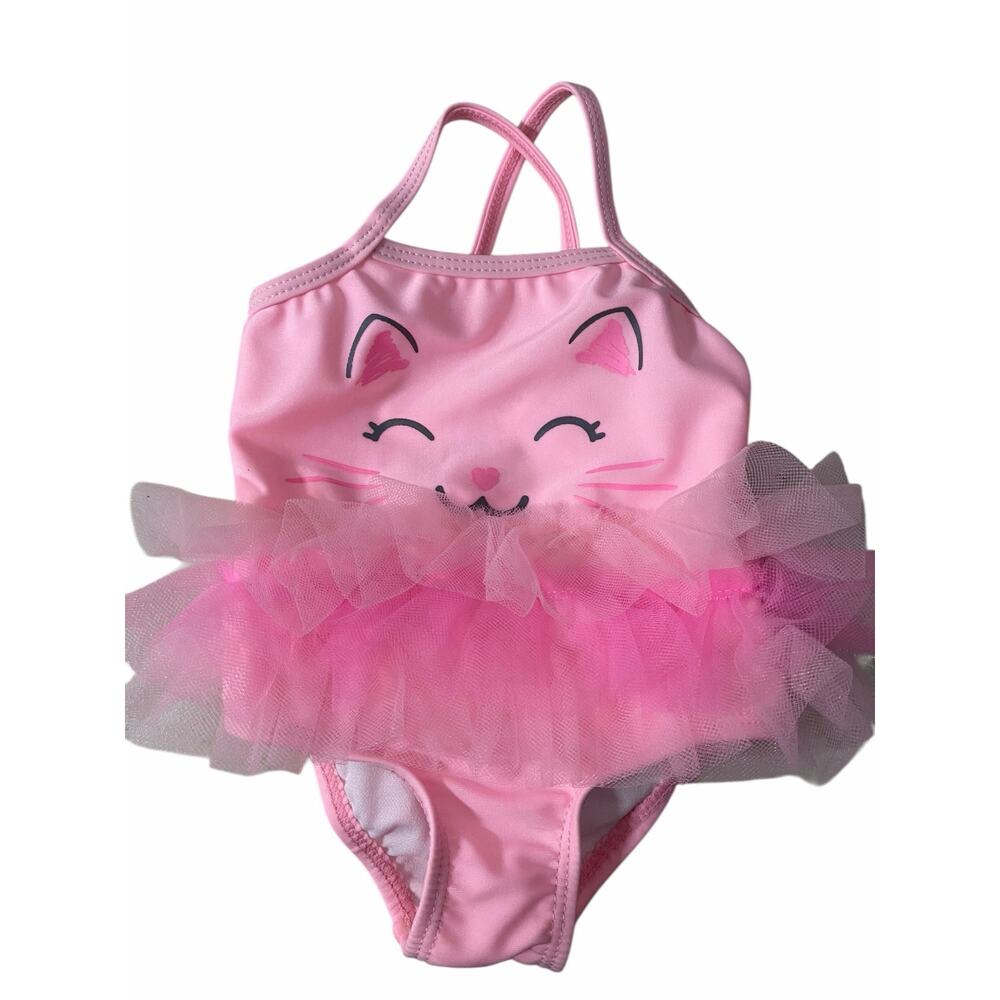 Osh Kosh Bgosh Heathtex Baby Girl 2 Swimsuits Bundle 0-3/3-6 Months Pink Tutu